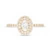 Thumbnail Image 2 of Vera Wang Love Collection 0.95 CT. T.W. Oval Diamond Double Frame Engagement Ring in 14K Gold