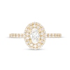 Vera Wang Love Collection 0.95 CT. T.W. Oval Diamond Double Frame Engagement Ring in 14K Gold