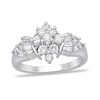 Thumbnail Image 0 of 1.00 CT. T.W. Baguette and Round Diamond Ring in 10K White Gold
