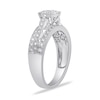 Thumbnail Image 1 of 0.50 CT. T.W. Multi-Diamond Vintage-Style Triple Row Ring in 10K White Gold