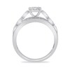 Thumbnail Image 2 of 0.50 CT. T.W. Multi-Diamond Vintage-Style Triple Row Ring in 10K White Gold