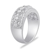 Thumbnail Image 1 of 0.32 CT. T.W. Diamond Square and Marquise Frames Vintage-Style Triple Row Band in 14K White Gold