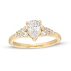 Thumbnail Image 1 of Vera Wang Love Collection 0.95 CT. T.W. Pear-Shaped Diamond Double Row Shank Engagement Ring in 14K Gold