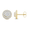 Thumbnail Image 1 of 0.52 CT. T.W. Multi-Diamond Flower Frame Stud Earrings in 14K Gold