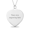 Thumbnail Image 1 of Engravable Photo Diamond-Cut Edge Heart Pendant in Sterling Silver (1 Image and 3 Lines)