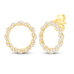 Circle of Gratitude® Collection 0.23 CT. T.W. Diamond Twist Stud Earrings in 10K Gold