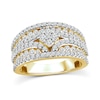 Thumbnail Image 0 of 1.52 CT. T.W. Diamond Multi-Row Engagement Ring in 14K Gold