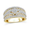 Thumbnail Image 0 of 1.52 CT. T.W. Diamond Multi-Row Engagement Ring in 14K Gold