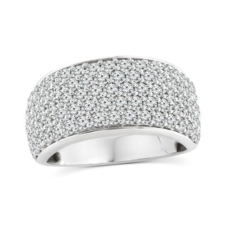 2.03 CT. T.W. Diamond Multi-Row Anniversary Band in 14K White Gold
