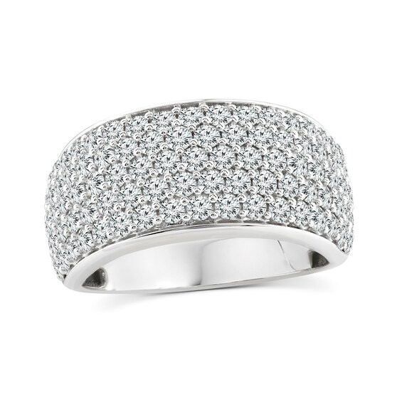 2.03 CT. T.W. Diamond Multi-Row Anniversary Band in 14K White Gold