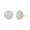 Thumbnail Image 1 of 1.02 CT. T.W. Multi-Diamond Double Frame Stud Earrings in 14K Gold