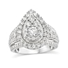 Thumbnail Image 0 of 2.04 CT. T.W. Pear-Shaped Multi-Diamond Frame Multi-Row Engagement Ring in 14K White Gold