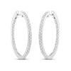 2.03 CT. T.W. Diamond Inside-Out Hoop Earrings in 14K Gold