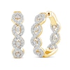 Thumbnail Image 1 of 2.03 CT. T.W. Diamond Twist Inside-Out Hoop Earrings in 14K Gold