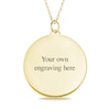 Thumbnail Image 3 of Medium Engravable Photo Diamond-Cut Edge Medallion Pendant in 10K White, Yellow, or Rose Gold (1 Image and 3 Lines)