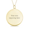 Thumbnail Image 2 of Medium Engravable Photo Diamond-Cut Edge Medallion Pendant in 10K White, Yellow, or Rose Gold (1 Image and 3 Lines)