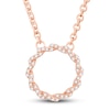 Thumbnail Image 0 of Circle of Gratitude® Collection 0.12 CT. T.W. Diamond Small Twist Necklace in 10K Rose Gold – 19"