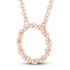 Circle of Gratitude® Collection 0.12 CT. T.W. Diamond Small Twist Necklace in 10K Rose Gold – 19"