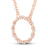 Thumbnail Image 1 of Circle of Gratitude® Collection 0.12 CT. T.W. Diamond Small Twist Necklace in 10K Rose Gold – 19"