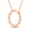 Thumbnail Image 4 of Circle of Gratitude® Collection 0.12 CT. T.W. Diamond Small Twist Necklace in 10K Rose Gold – 19"