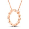 Thumbnail Image 3 of Circle of Gratitude® Collection 0.12 CT. T.W. Diamond Small Twist Necklace in 10K Rose Gold – 19"