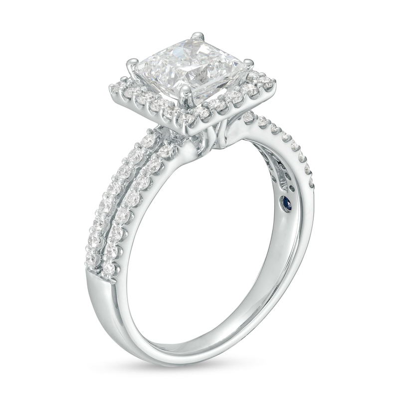 TRUE Lab-Created Diamonds by Vera Wang Love 1.95 CT. T.W. Square Frame Engagement Ring in 14K White Gold (F/VS2)
