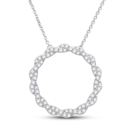Circle of Gratitude® Collection 0.45 CT. T.W. Diamond Large Twist Necklace in 10K White Gold – 19&quot;