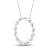 Thumbnail Image 3 of Circle of Gratitude® Collection 0.45 CT. T.W. Diamond Large Twist Necklace in 10K White Gold – 19"