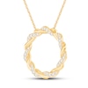 Circle of Gratitude® Collection 0.23 CT. T.W. Diamond and Polished Twist Necklace in 10K Gold – 19"