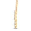 Thumbnail Image 3 of Circle of Gratitude® Collection 0.23 CT. T.W. Diamond and Polished Twist Necklace in 10K Gold – 19"