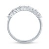 0.33 CT. T.W. Baguette and Round Zig-Zag Band in 14K White Gold