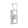 Thumbnail Image 2 of 0.20 CT. T.W. Diamond Frame Intertwined Swirl Pendant in 10K White Gold