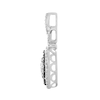 0.65 CT. T.W. Champagne and White Multi-Diamond Double Frame Oval Pendant in 10K White Gold