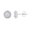 0.50 CT. T.W. Baguette and Round Diamond Double Frame Stud Earrings in 10K White Gold