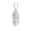 0.50 CT. T.W. Baguette and Round Diamond Double Frame Pendant in 10K White Gold