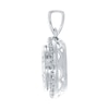 Thumbnail Image 1 of 0.50 CT. T.W. Baguette and Round Diamond Double Frame Pendant in 14K White Gold