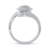 Thumbnail Image 1 of 0.75 CT. T.W. Cushion-Shaped Multi-Diamond Frame Tilted Bypass Ring in 10K White Gold