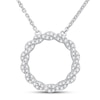 Thumbnail Image 0 of Circle of Gratitude® Collection 0.23 CT. T.W. Diamond Medium Twist Necklace in 10K White Gold – 19"