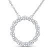 Thumbnail Image 1 of Circle of Gratitude® Collection 0.23 CT. T.W. Diamond Medium Twist Necklace in 10K White Gold – 19"