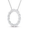 Thumbnail Image 1 of Circle of Gratitude® Collection 0.23 CT. T.W. Diamond Medium Twist Necklace in 10K White Gold – 19"