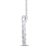 Thumbnail Image 3 of Circle of Gratitude® Collection 0.23 CT. T.W. Diamond Medium Twist Necklace in 10K White Gold – 19"