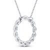 Thumbnail Image 4 of Circle of Gratitude® Collection 0.23 CT. T.W. Diamond Medium Twist Necklace in 10K White Gold – 19"
