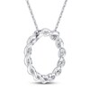 Thumbnail Image 3 of Circle of Gratitude® Collection 0.23 CT. T.W. Diamond Medium Twist Necklace in 10K White Gold – 19"