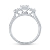Thumbnail Image 2 of 0.75 CT. T.W. Emerald-Shaped Multi-Diamond Trio Ring in 14K White Gold
