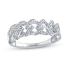 Thumbnail Image 0 of 0.22 CT. T.W. Cuban Chain Link Ring in Sterling Silver