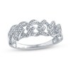 Thumbnail Image 0 of 0.22 CT. T.W. Cuban Chain Link Ring in Sterling Silver