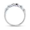 Thumbnail Image 1 of 0.22 CT. T.W. Cuban Chain Link Ring in Sterling Silver