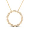 Thumbnail Image 0 of Circle of Gratitude® Collection 0.45 CT. T.W. Diamond Large Twist Necklace in 10K Gold – 19"