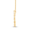 Thumbnail Image 3 of Circle of Gratitude® Collection 0.45 CT. T.W. Diamond Large Twist Necklace in 10K Gold – 19"