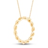 Thumbnail Image 3 of Circle of Gratitude® Collection 0.45 CT. T.W. Diamond Large Twist Necklace in 10K Gold – 19"